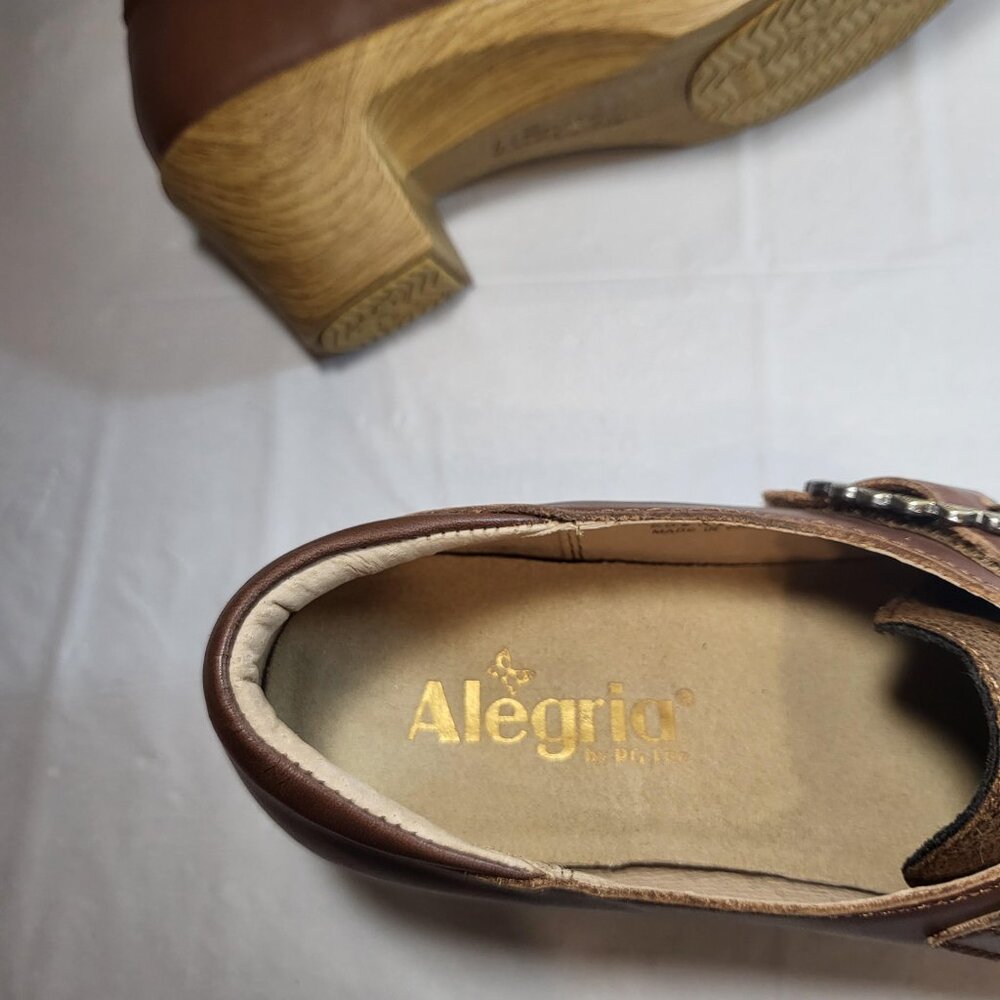 Alegria Holli Leather Clog Size 38 EU Hazelnut - Picture 7 of 8